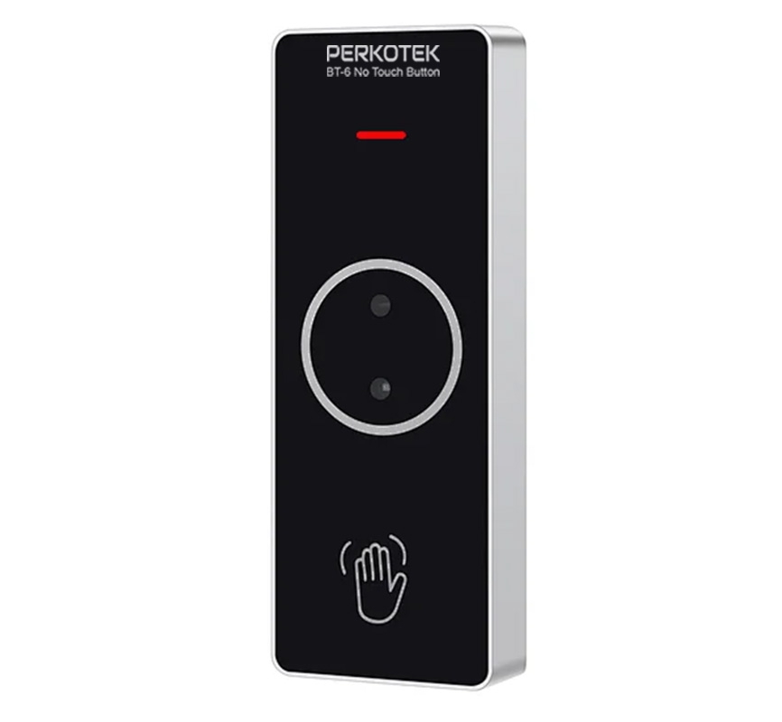 Perkotek access control BT6 infrared no-touch exit button slim vertical design